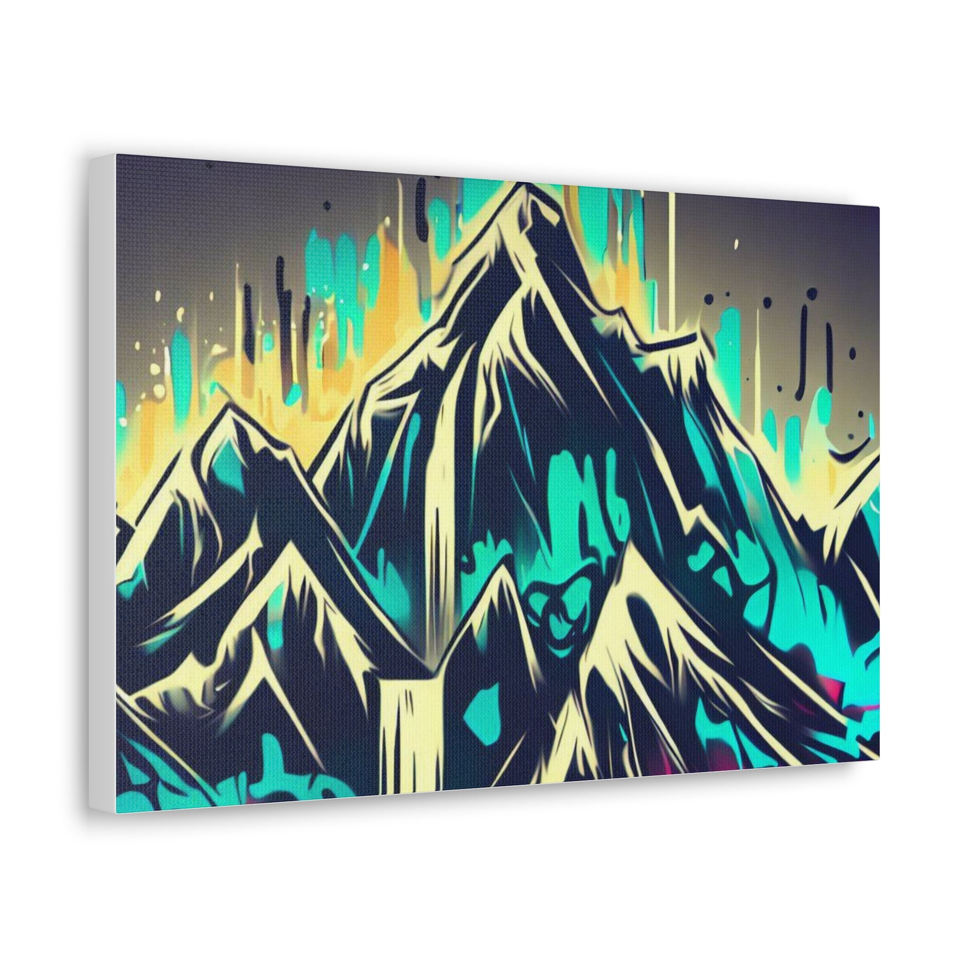 Blue Mountain, Graffiti-inspired home decor, Modern street art prints, Graffiti wall art, Street art canvas art, Graffiti artist prints - SaviTraviDesigns