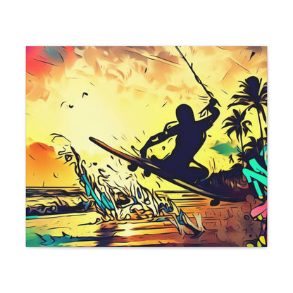 Kiteboarding, Graffiti art prints, Street art canvas, Urban art decor, Graffiti-style wall art, Graffiti canvas prints, Street art posters - SaviTraviDesigns