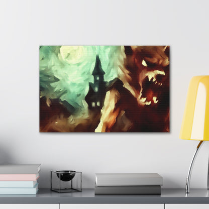 Halloween art, Werewolf canvas prints, Scary Halloween decor, Halloween home decor, Halloween wall, Gothic wall decor, Canvas Gallery Wraps - SaviTraviDesigns