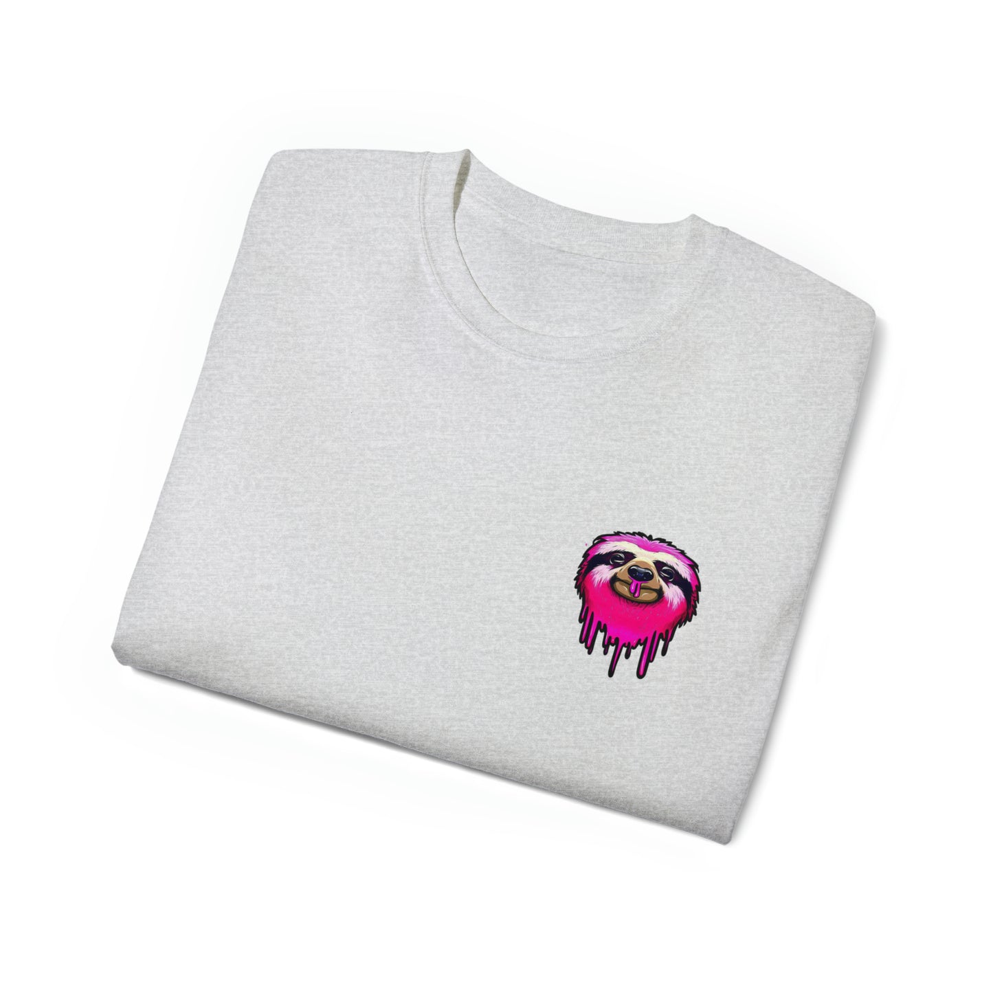 Graffiti Tshirt, Sloth Tshirt, Graphic T-Shirt, Unisex Ultra Cotton Tee, Pink Sloth