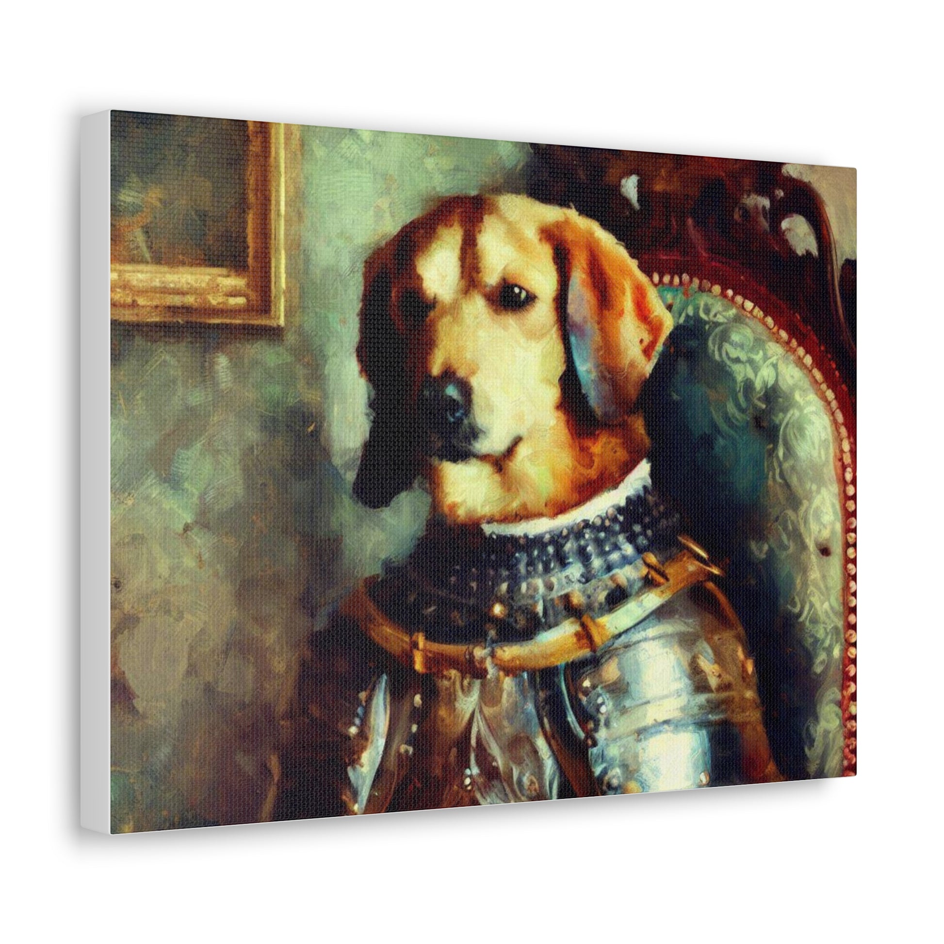 Fancy Dog, Canvas Dog Art, Dog Wall Art, Canine Canvas Art, Canvas Gallery Wraps