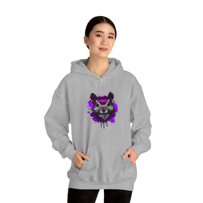 Graffiti hoodie, Graffiti Sweatshirt, Squirrel sweatshirt, Urban Art Hooded Sweatshirt, purple - SaviTraviDesigns