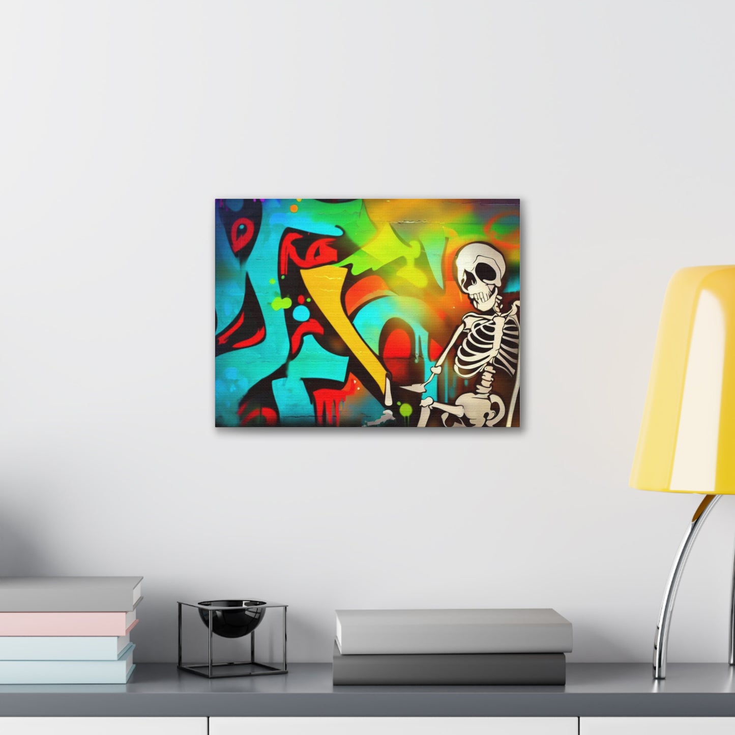 Halloween art, Skeleton canvas prints, Graffiti Halloween, Scary Halloween decor, Halloween home decor, Halloween wall, Gothic wall decor, Canvas Gallery Wraps - SaviTraviDesigns