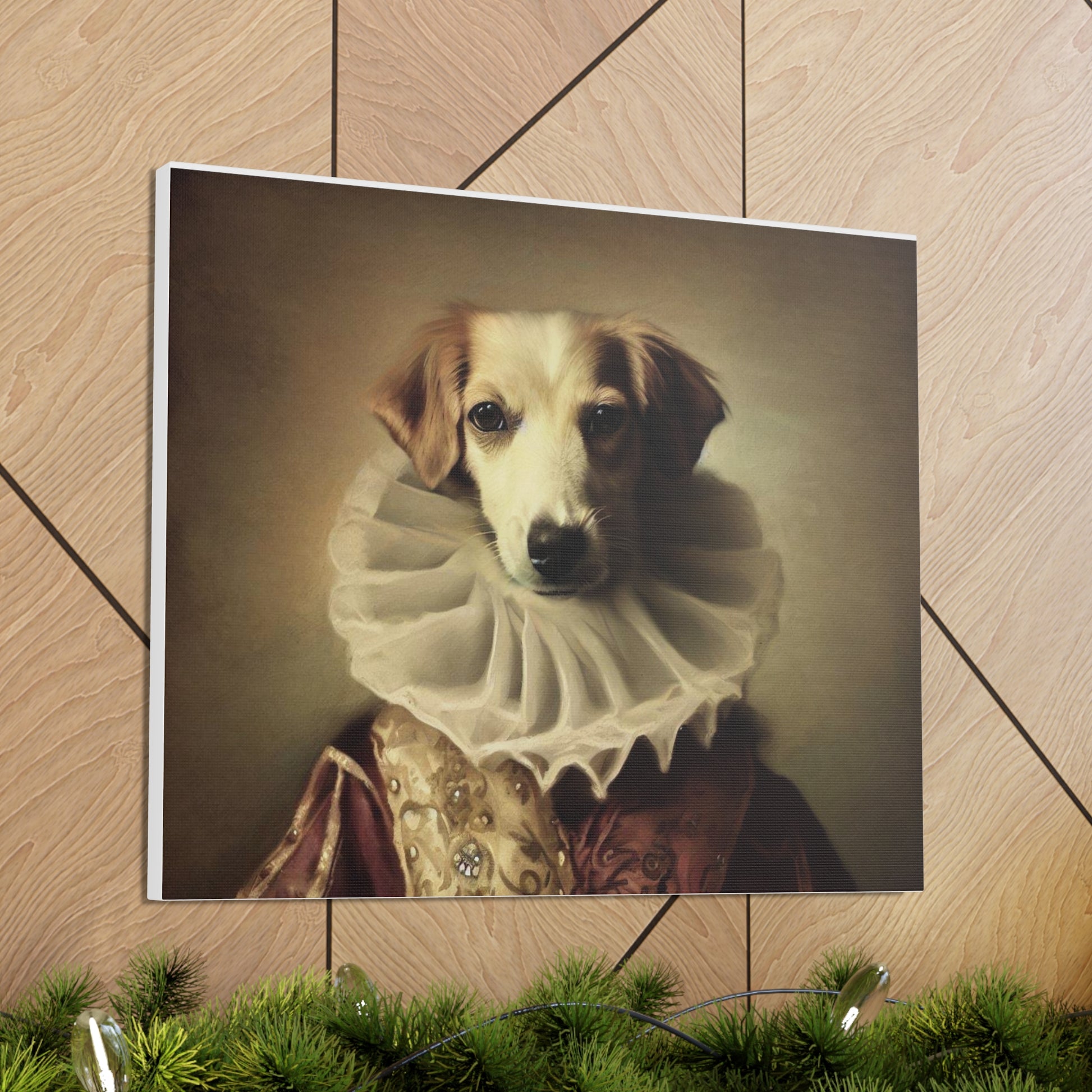 Fancy Dog, Canvas Dog Art, Dog Wall Art, Canine Canvas Art, Canvas Gallery Wraps