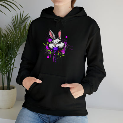 Bunny Hoodie, Graffiti Hoodie, Graffiti Sweatshirt, Bunny Urban art, Hooded Sweatshirt