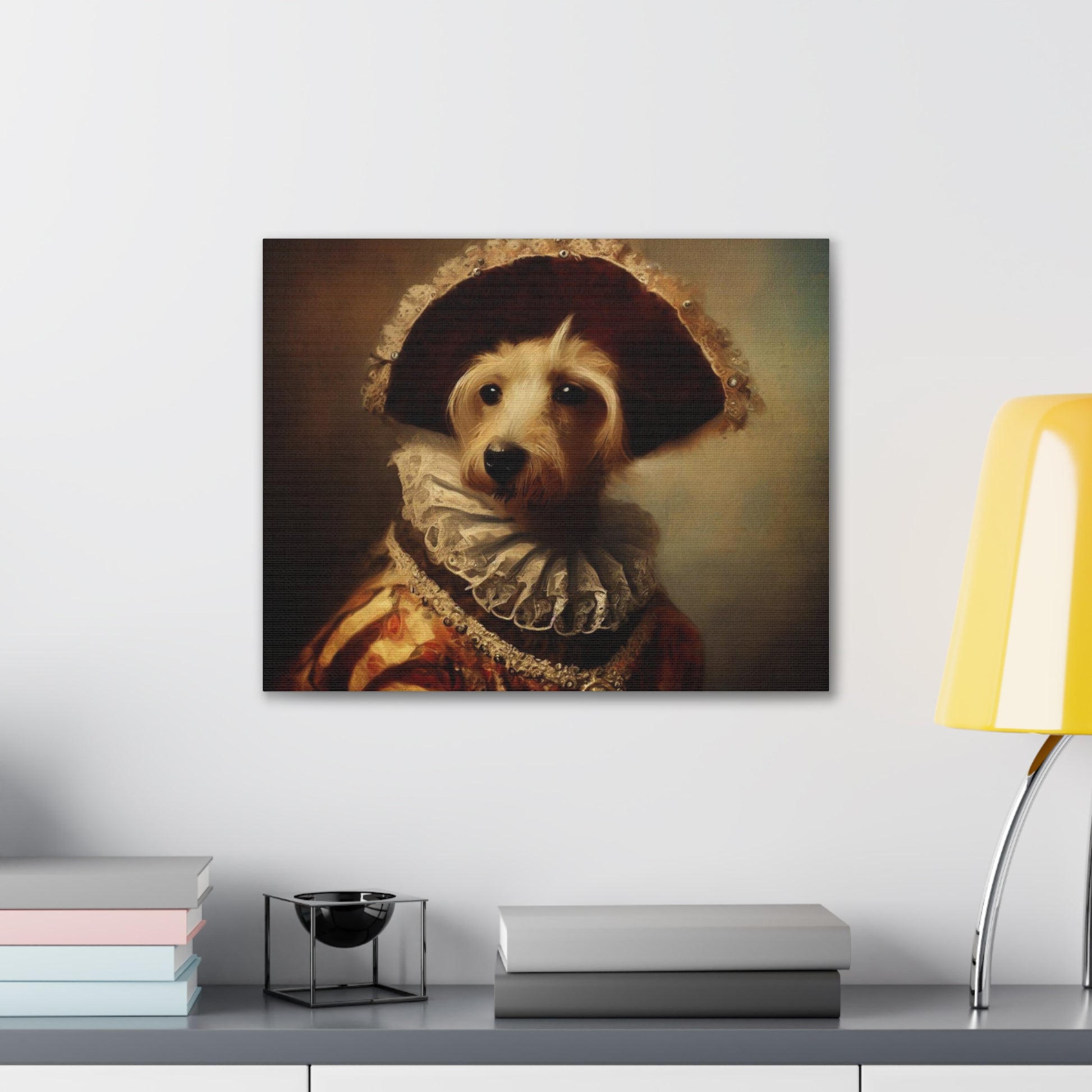 Fancy Dog, Canvas Dog Art, Dog Wall Art, Canine Canvas Art,Canvas Gallery Wraps, Pet Art, King Dog - SaviTraviDesigns