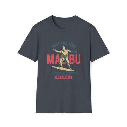 Malibu Heavenly Beach |Beach Lifestyle Shirts | Summer Vibe Apparel Heather Navy