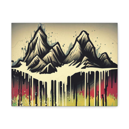 Mountain Waterfall, Graffiti-inspired home decor, Modern street art prints, Graffiti wall art, Street art canvas art, Graffiti artist prints - SaviTraviDesigns