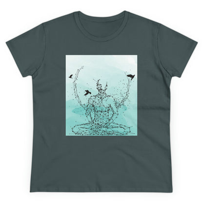 Meditation T-Shirts, Yoga Graphic Tees, Mindfulness Apparel, Zen T-Shirts, Spiritual Shirts, Chakra Tees, Womens T-Shirt Charcoal