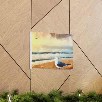 Seagull Painting, Beach wall art, Ocean Wall Art, Canvas Gallery Wraps