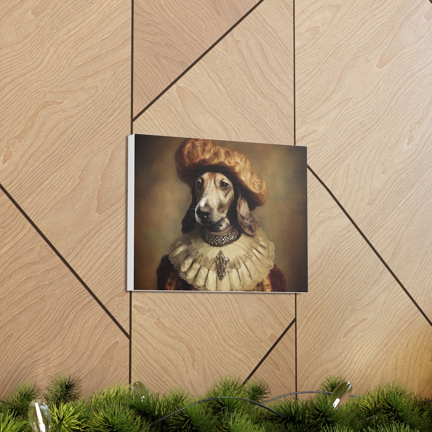 Fancy Dog, Canvas Dog Art, Dog Wall Art, Canine Canvas Art, Canvas Gallery Wraps