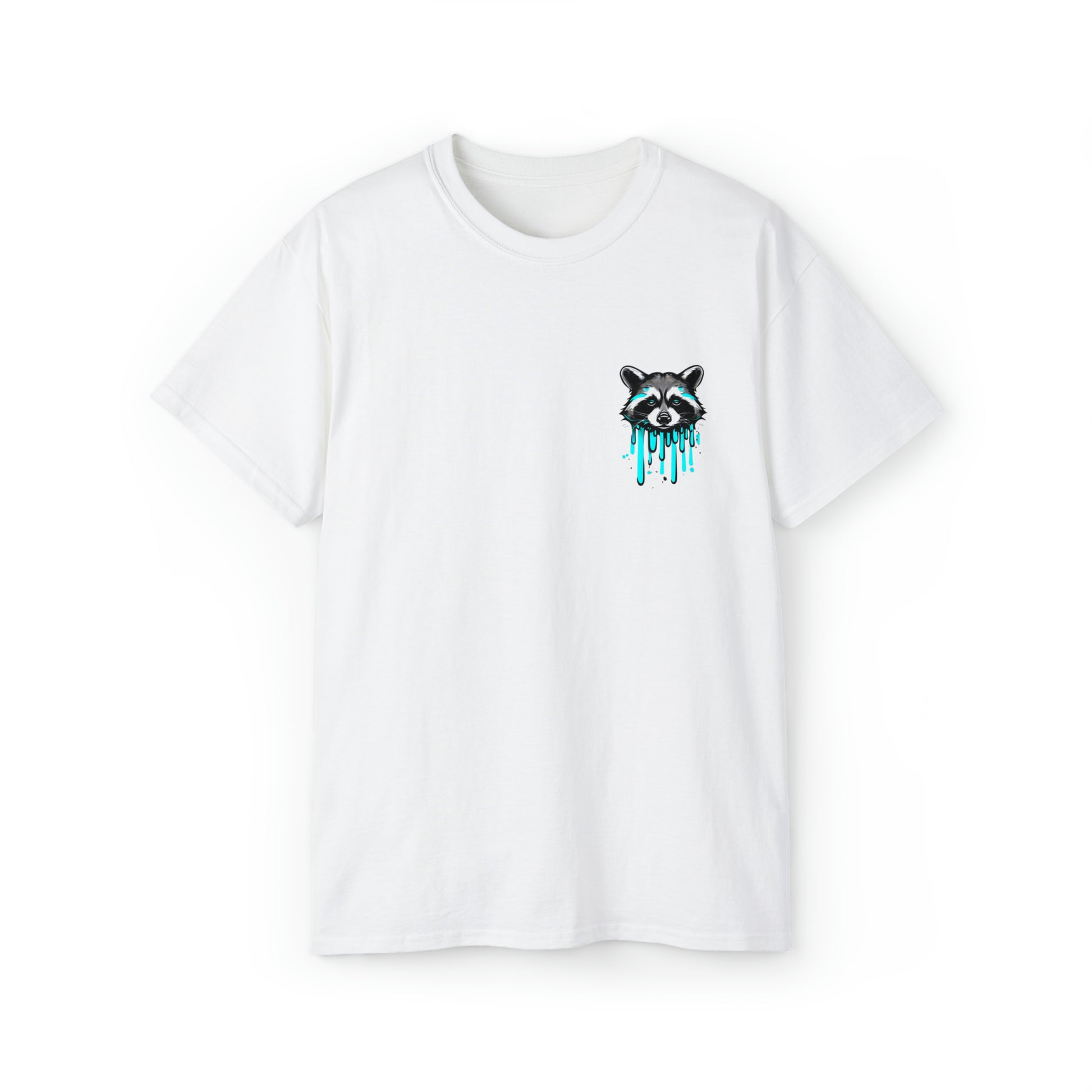 Raccoon Shirt, Graffiti Print Shirt, Unisex Ultra Cotton Tee, Blue Raccoon - SaviTraviDesigns