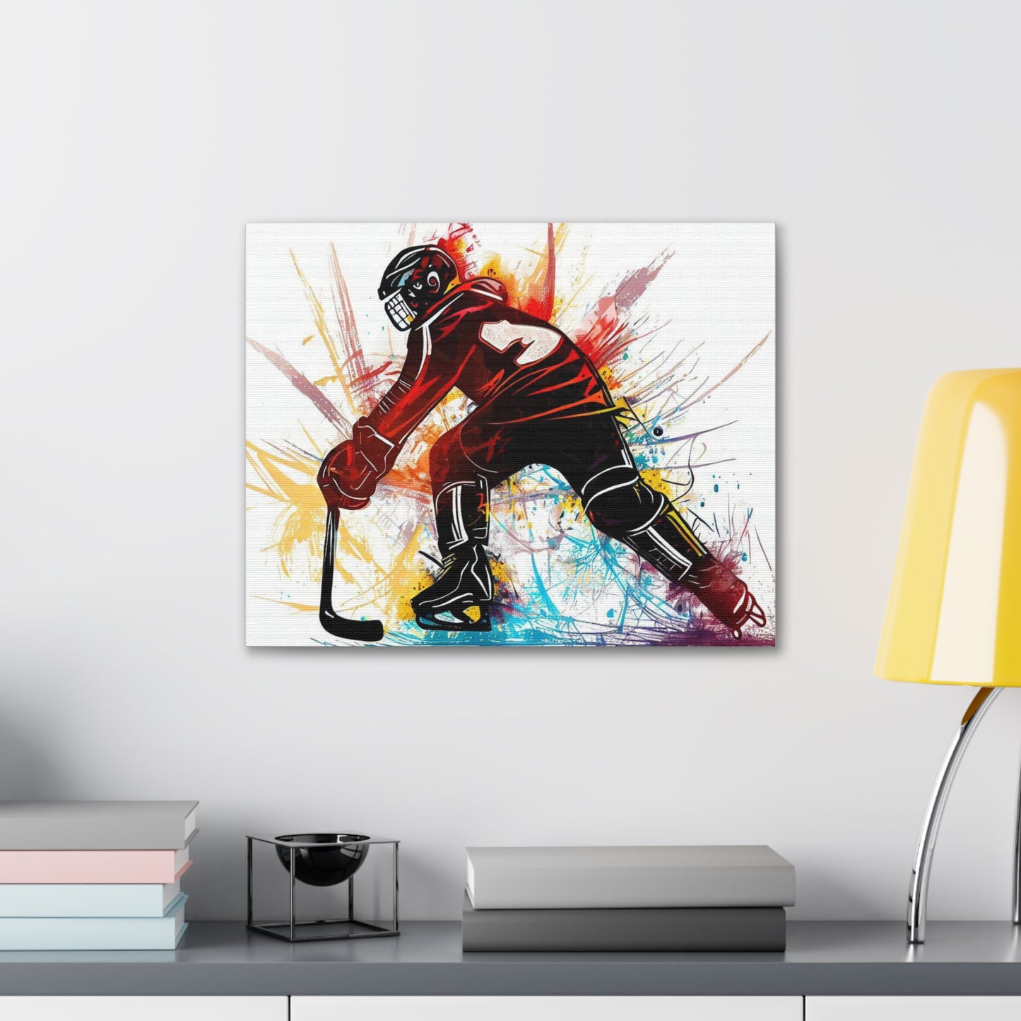 Graffiti Hockey Player, Graffiti art prints, Street art canvas, Urban art decor, Graffiti-style wall art, Graffiti canvas prints, Street art posters - SaviTraviDesigns