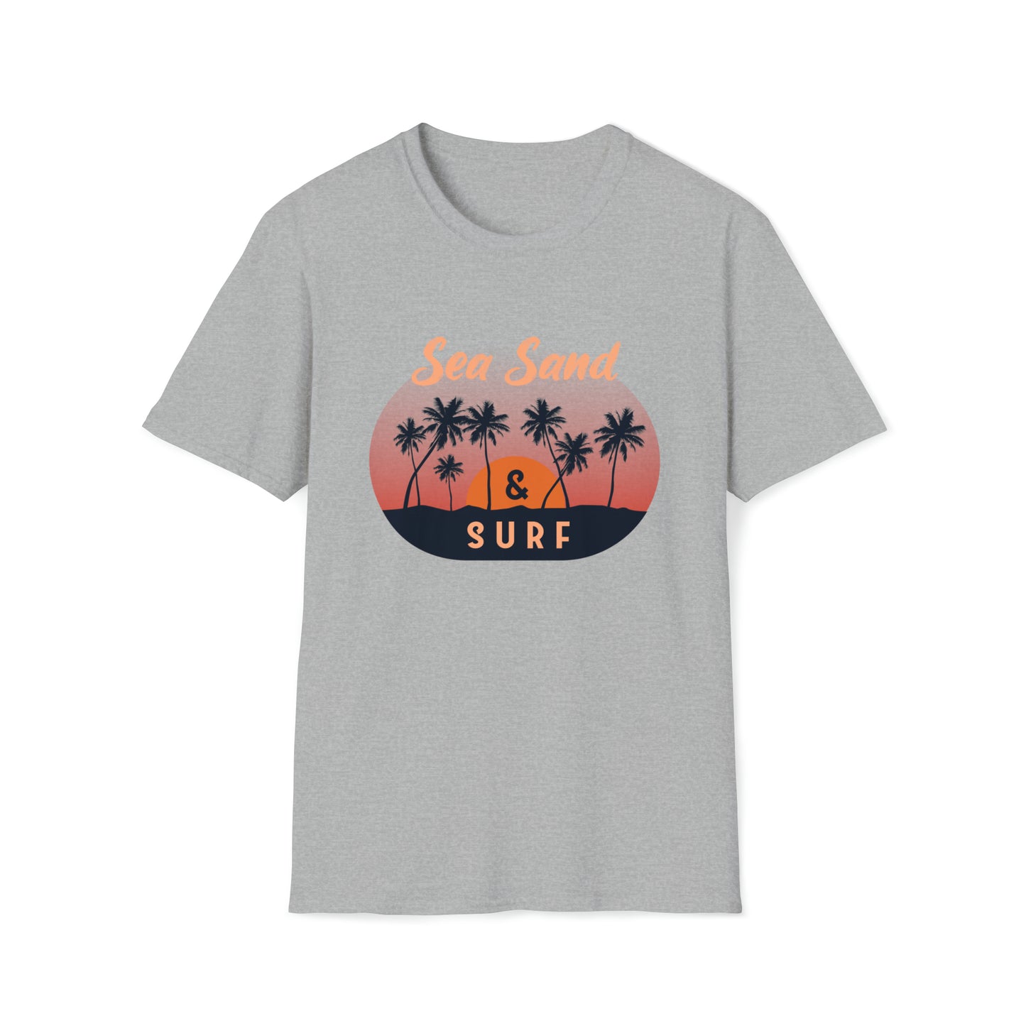 Sea Sand and Surf |Beach Lifestyle Shirts | Summer Vibe Apparel Sport Grey