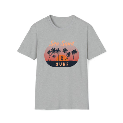 Sea Sand and Surf |Beach Lifestyle Shirts | Summer Vibe Apparel Sport Grey