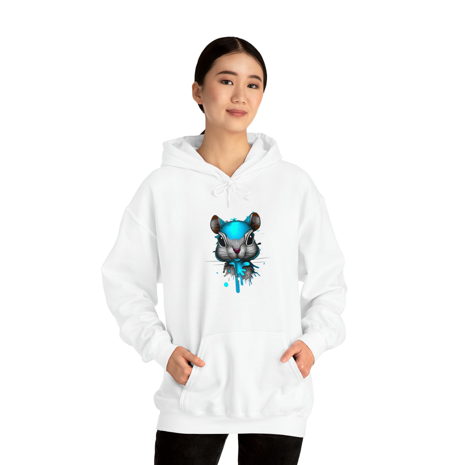 Graffiti Hoodie, Graffiti Sweatshirt,Squirrel hoodie, Urban Art Hooded Sweatshirt, Blue, - SaviTraviDesigns