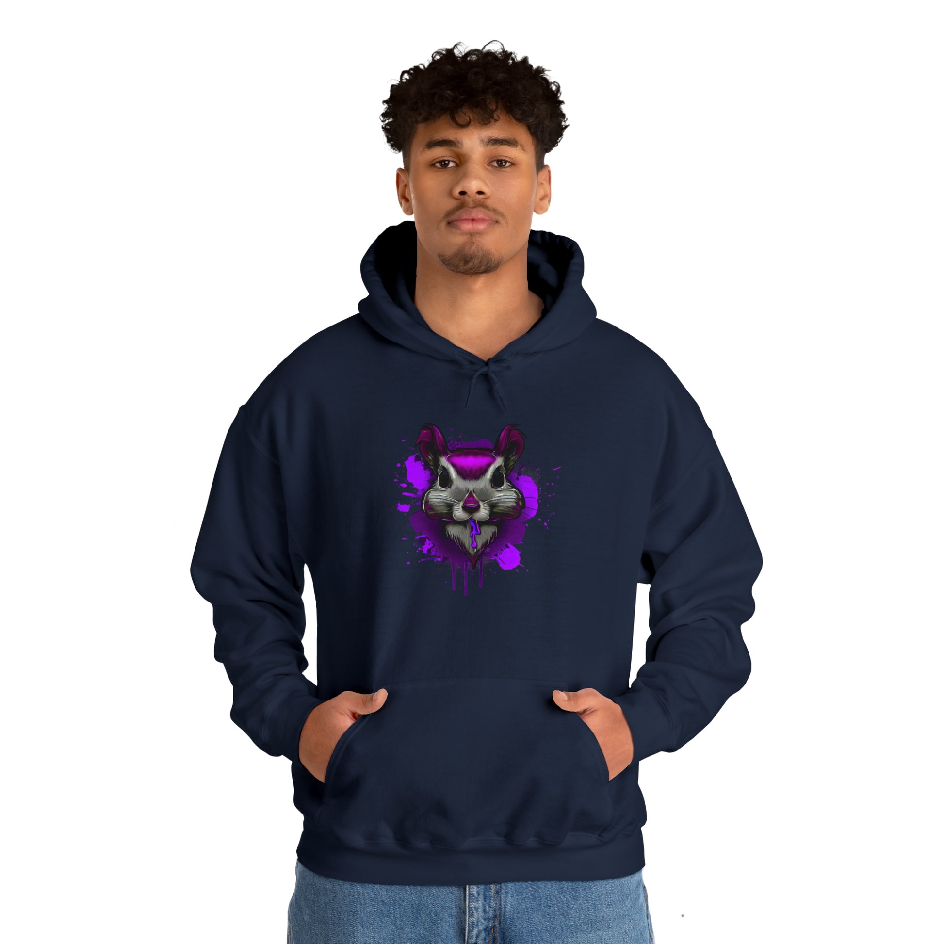 Graffiti hoodie, Graffiti Sweatshirt, Squirrel sweatshirt, Urban Art Hooded Sweatshirt, purple - SaviTraviDesigns