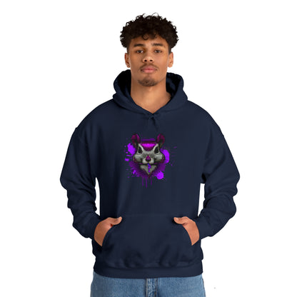 Graffiti hoodie, Graffiti Sweatshirt, Squirrel sweatshirt, Urban Art Hooded Sweatshirt, purple - SaviTraviDesigns