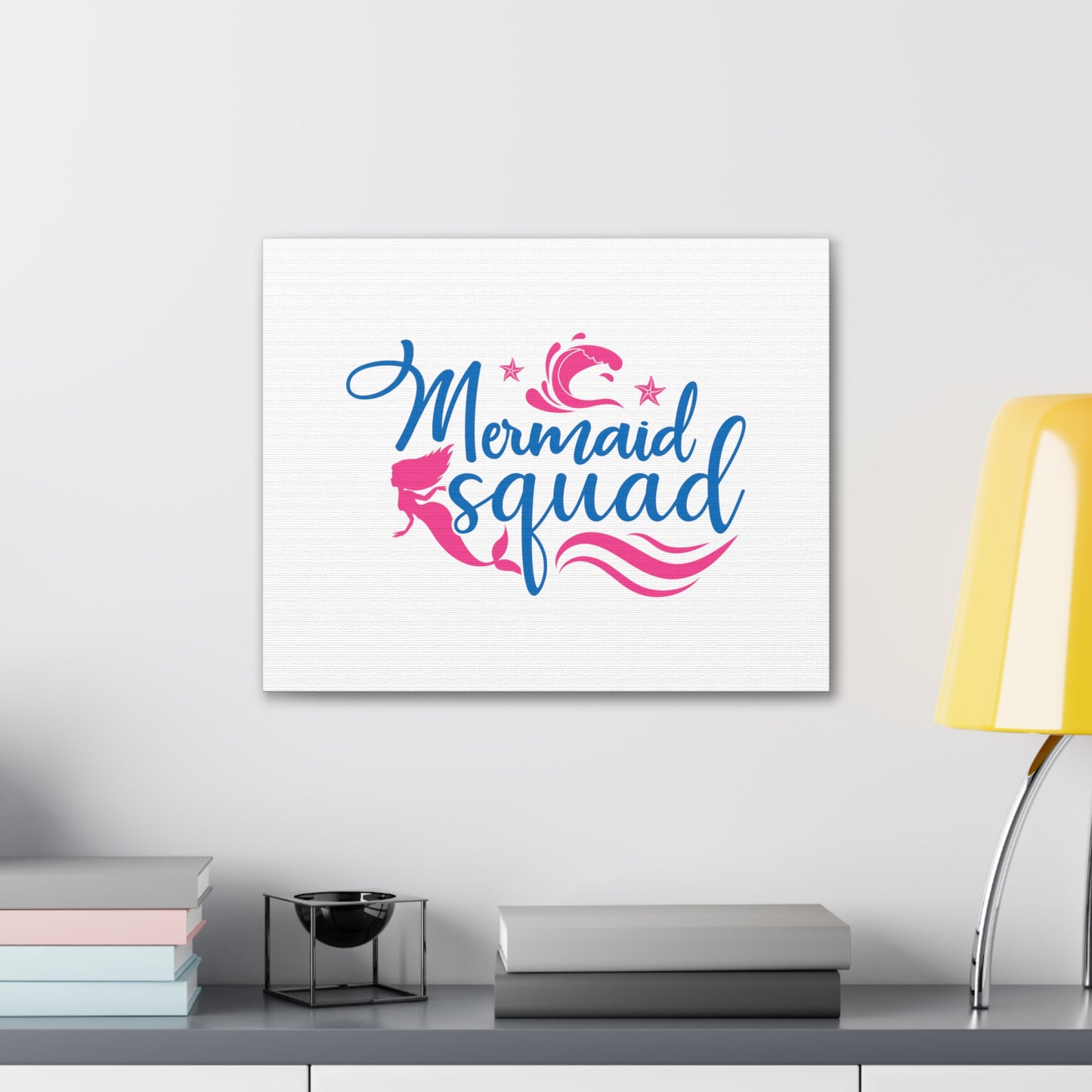 Mermaid Squad, Mermaid Wall Art, Coastal Mermaid Decor, Beach House Mermaid Signs, Nautical Mermaid Decor, Mermaid Nursery Wall Decor - SaviTraviDesigns