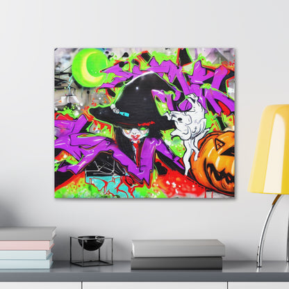 Halloween art, Witch canvas prints, Scary Halloween decor, Halloween home decor, Halloween wall, Gothic wall decor, Canvas Gallery Wraps