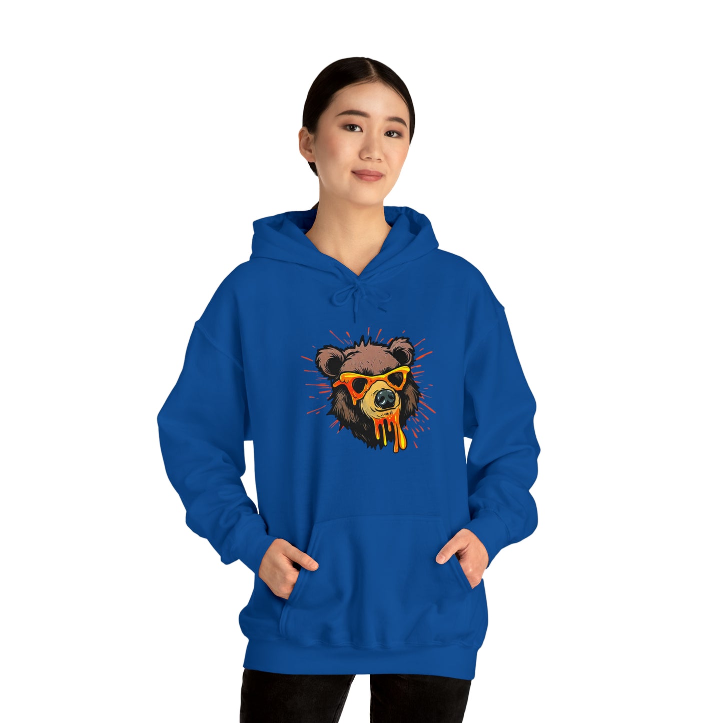 Bear Hoodie, Graffiti Graphic Shirt, Street Art, Urban Art, Unisex Heavy Blend™ Hooded Sweatshirt,