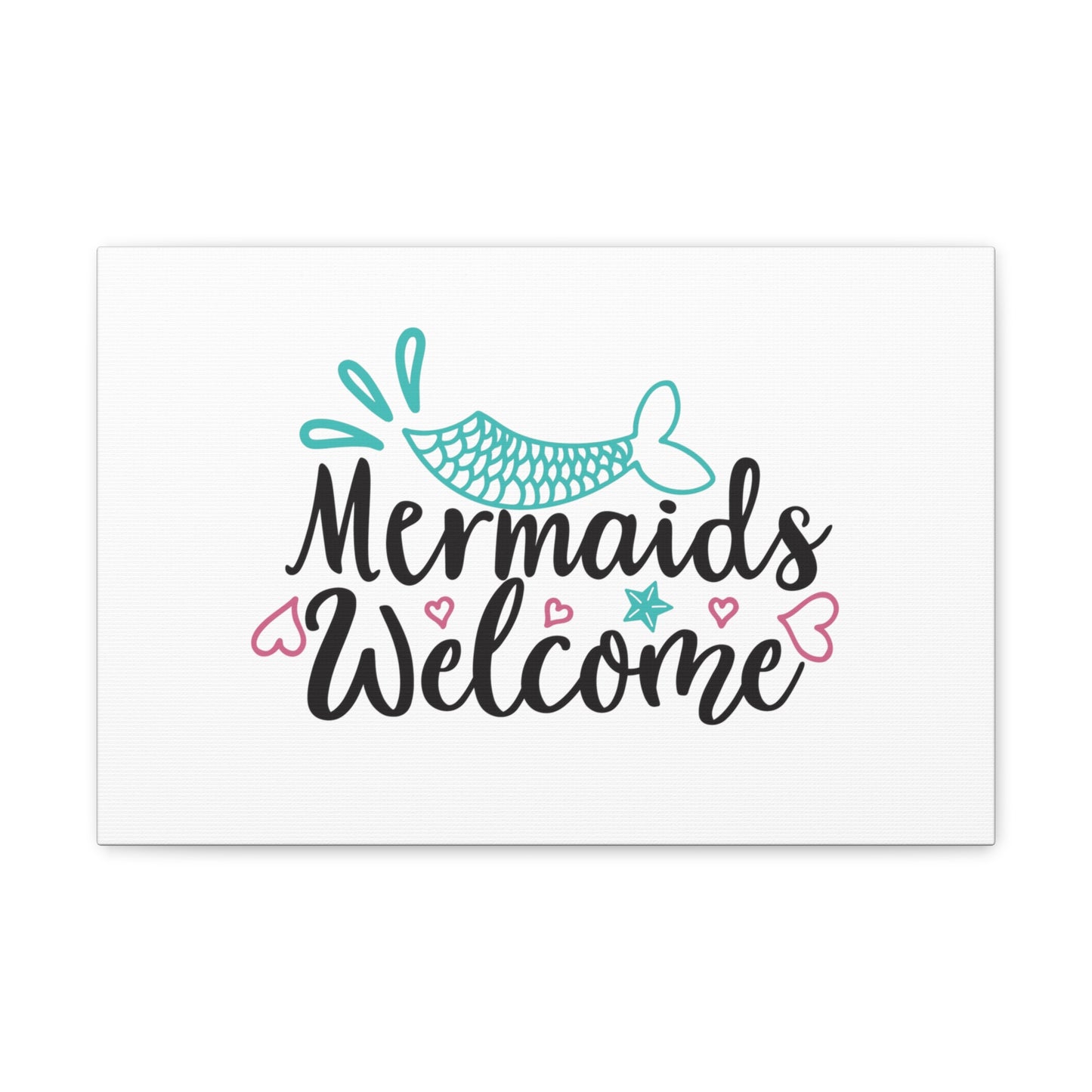 Mermaids Welcome, Mermaid Wall Art, Coastal Mermaid Decor, Beach House Mermaid Signs, Nautical Mermaid Decor, Mermaid Nursery Wall Decor - SaviTraviDesigns