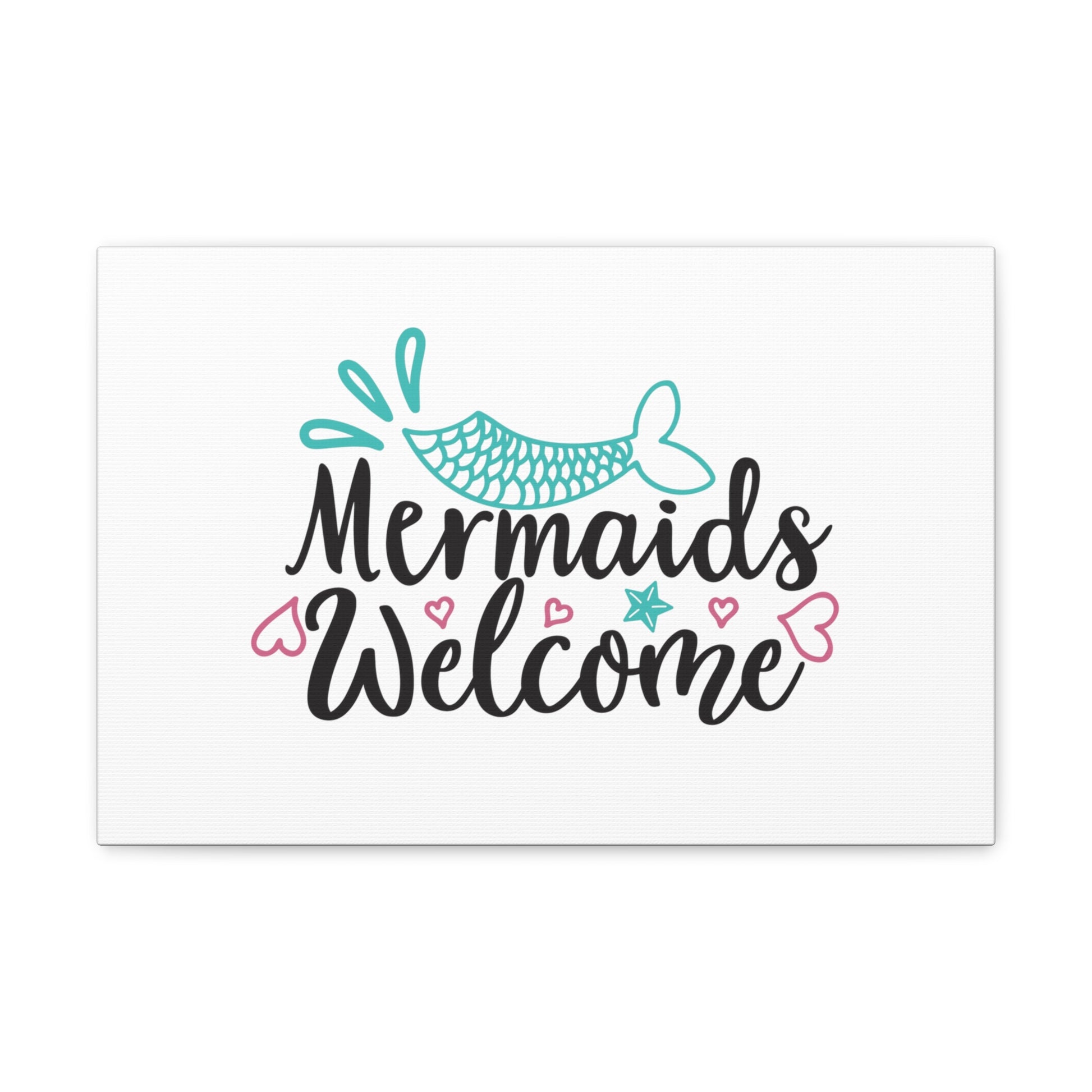 Mermaids Welcome, Mermaid Wall Art, Coastal Mermaid Decor, Beach House Mermaid Signs, Nautical Mermaid Decor, Mermaid Nursery Wall Decor - SaviTraviDesigns