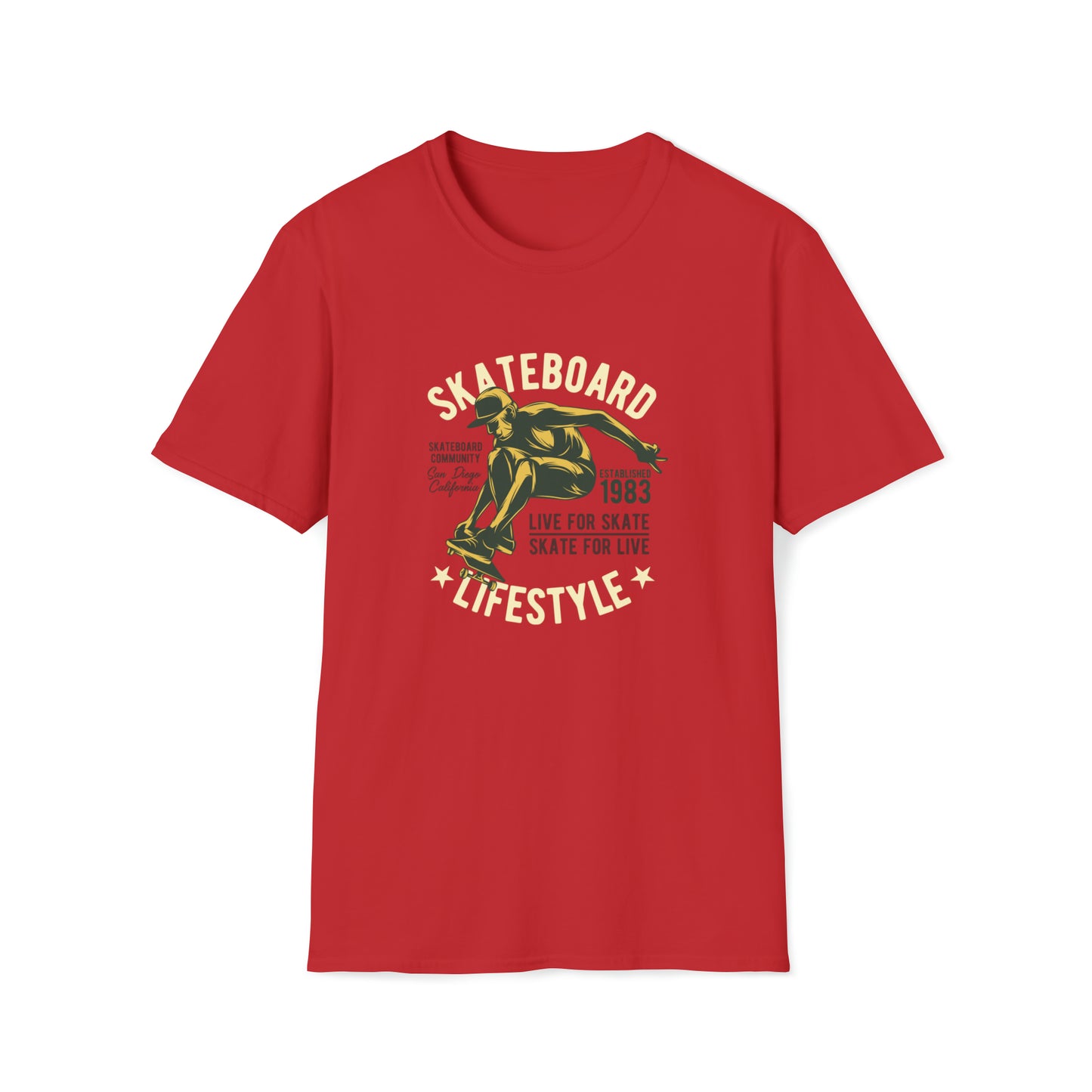 Skateboard Lifestyle |Beach Lifestyle Shirts | Summer Vibe Apparel Red