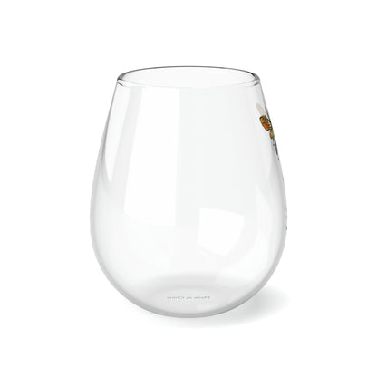 Let it Bee, Bee Wine Glass, Wine Lover stemless, Unique stemless wine glass, Trendy wine glass, Wine glass gift, Stemless Wine Glass - SaviTraviDesigns