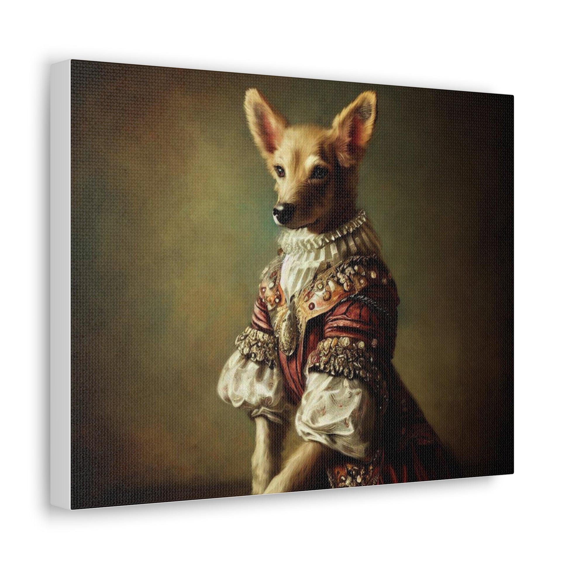 Fancy Dog, Canvas Dog Art, Dog Wall Art, Canine Canvas Art,Canvas Gallery Wraps, Pet Art - SaviTraviDesigns