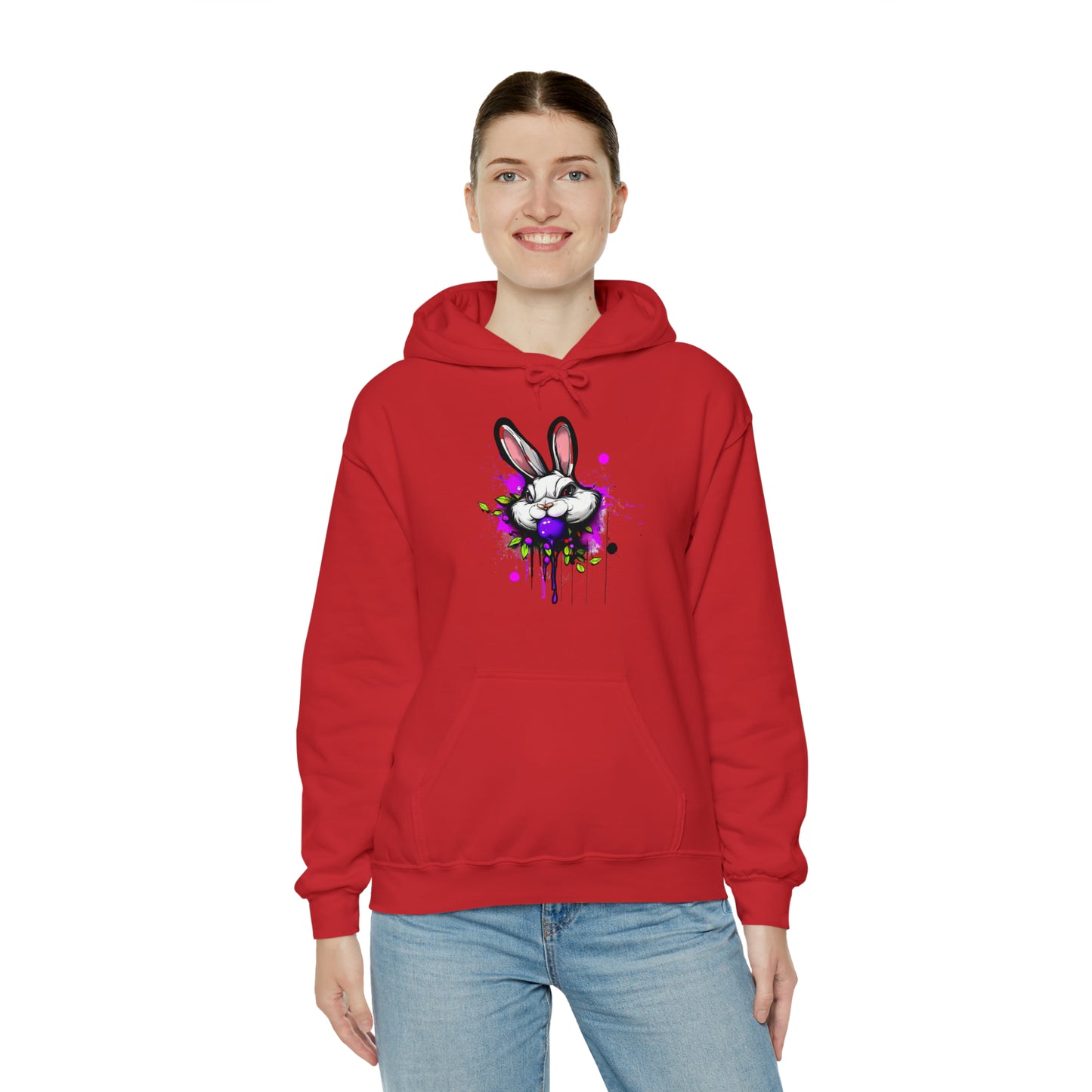 Bunny Hoodie, Graffiti Hoodie, Graffiti Sweatshirt, Bunny Urban art, Hooded Sweatshirt