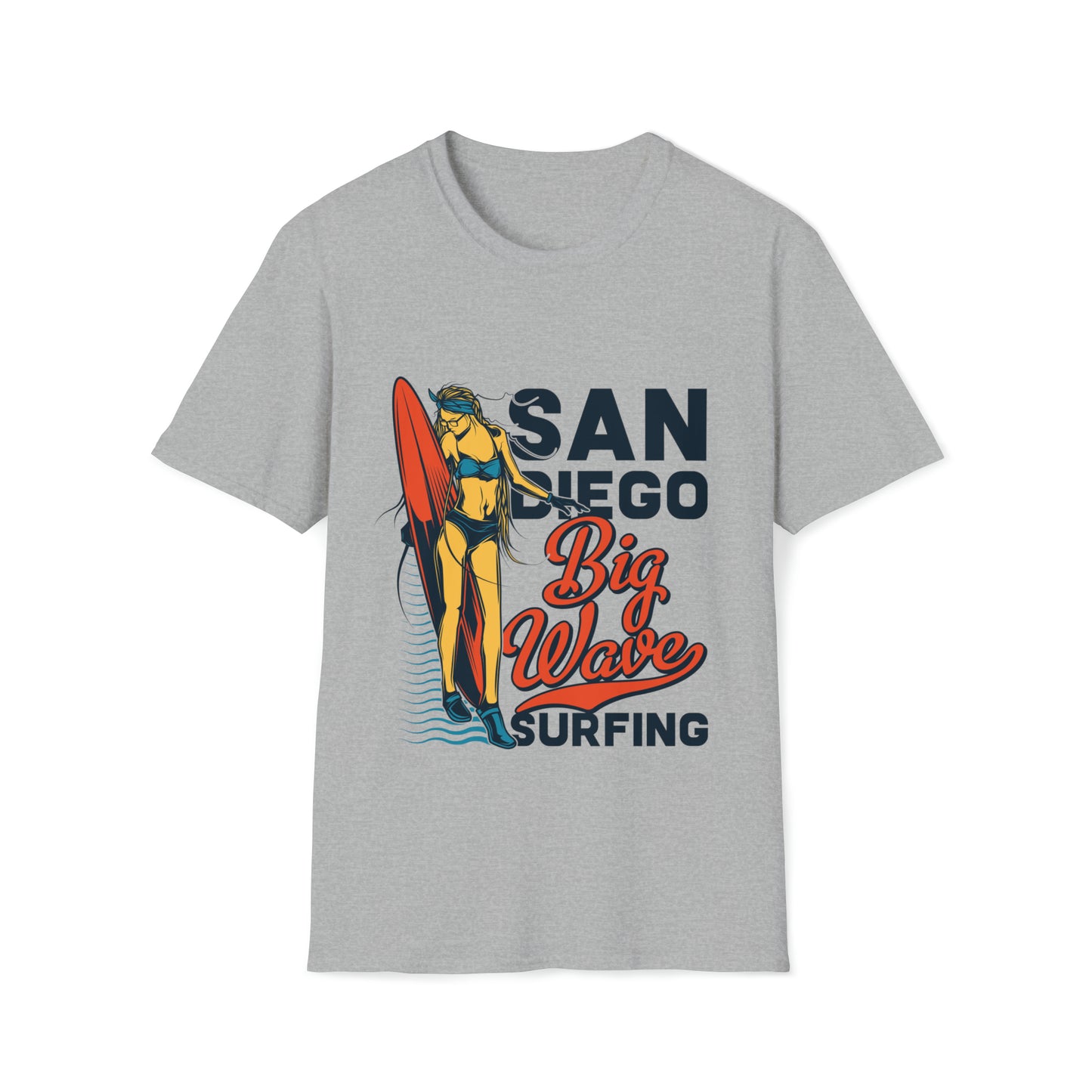 San Diego Big Wave Surfing, Beachwear Graphics, Tropical T-Shirt Designs, Ocean-Inspired Shirts, Surfing Graphics, Sun and Sand Apparel, Summer Wardrobe Essentials - SaviTraviDesigns