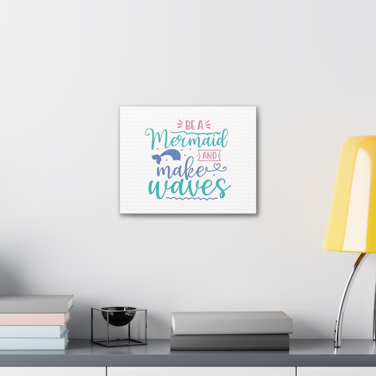 Be A Mermaid, Make Waves, Mermaid Wall Art, Coastal Mermaid Decor, Beach House Mermaid Signs, Nautical Mermaid Decor, Mermaid Nursery Wall Decor - SaviTraviDesigns