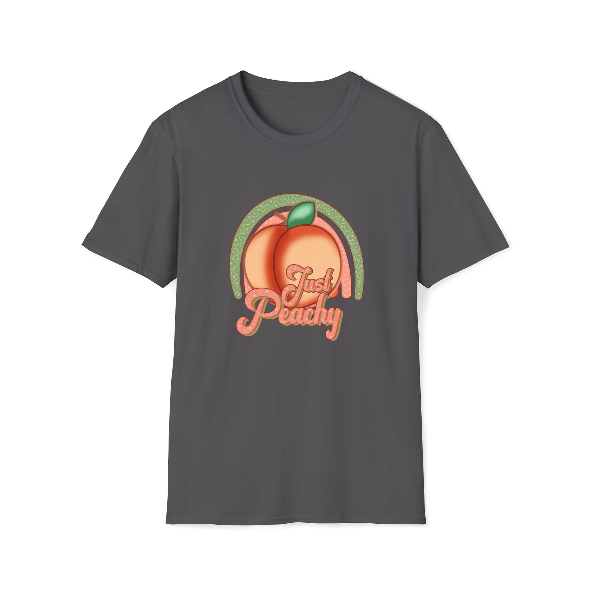 Just Peachy |Beach Lifestyle Shirts | Summer Vibe Apparel Charcoal