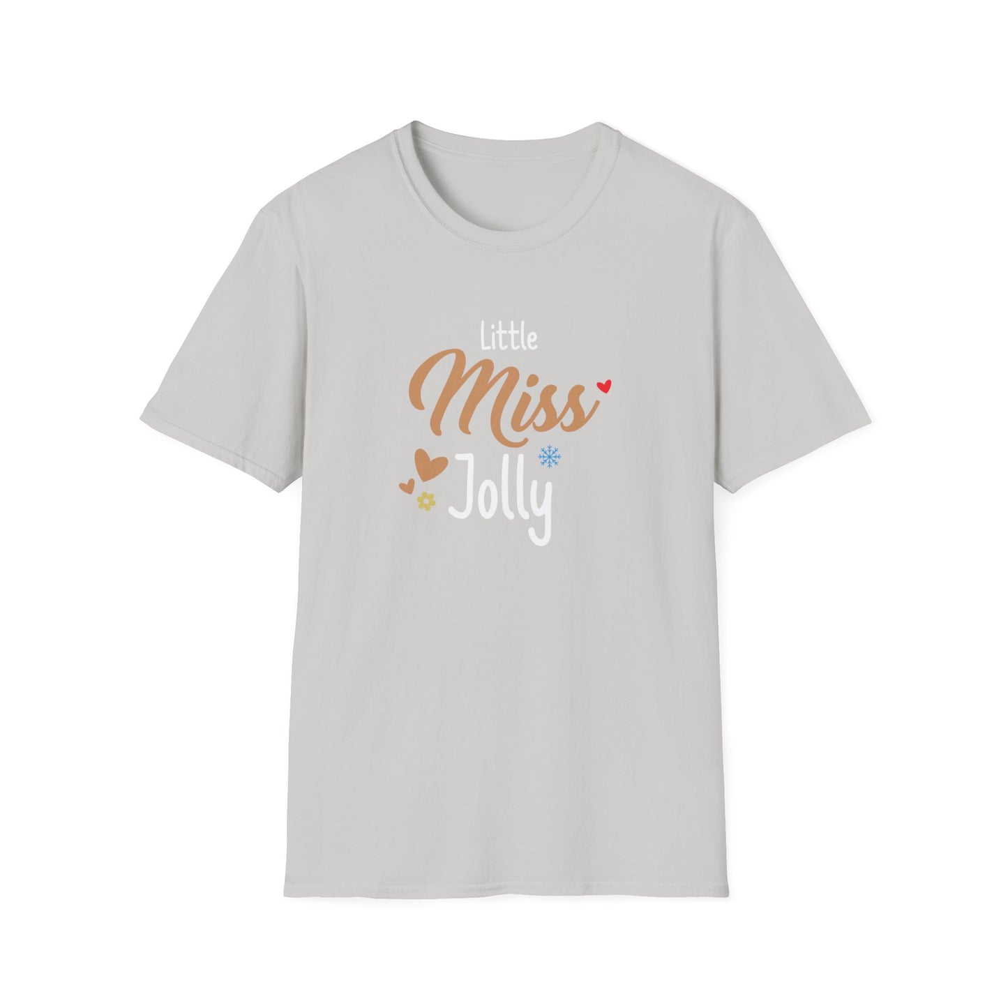 Little Miss Jolly Holiday Graphic Tee Ice Grey