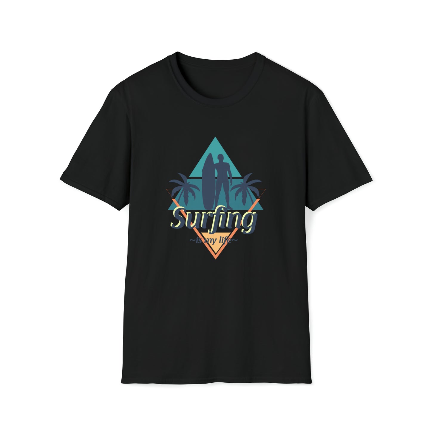 Surfing Is My Life |Beach Lifestyle Shirts | Summer Vibe Apparel Black