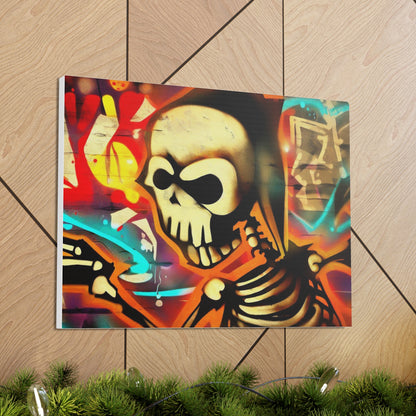 Halloween art, Skeleton canvas prints, Scary Halloween decor, Halloween home decor, Halloween wall, Gothic wall decor, Canvas Gallery Wraps - SaviTraviDesigns