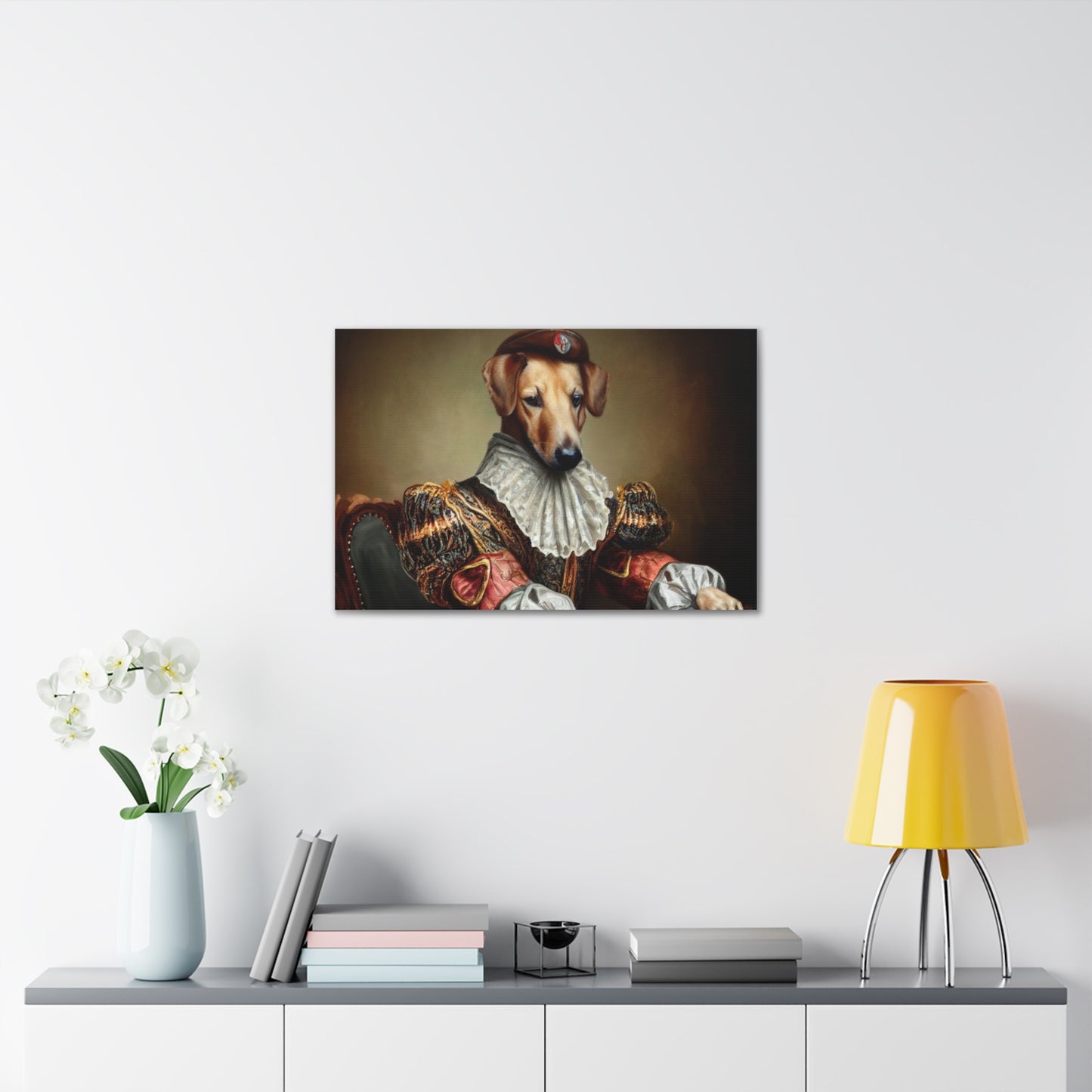 Fancy Dog, Canvas Dog Art, Dog Wall Art, Canine Canvas Art, Canvas Gallery Wraps