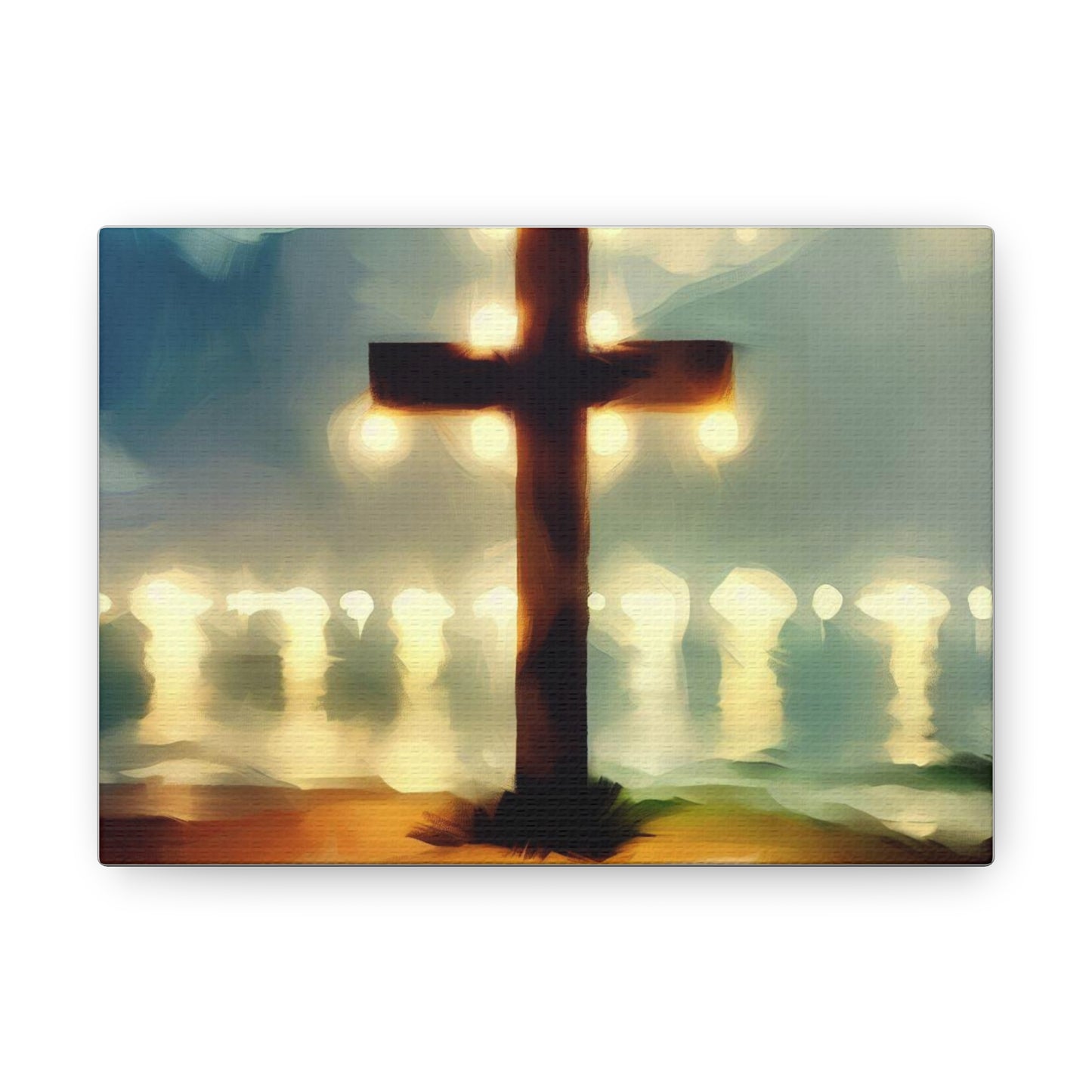 Christian wall art, Cross wall art, Beach art, Canvas Gallery Wrap - SaviTraviDesigns