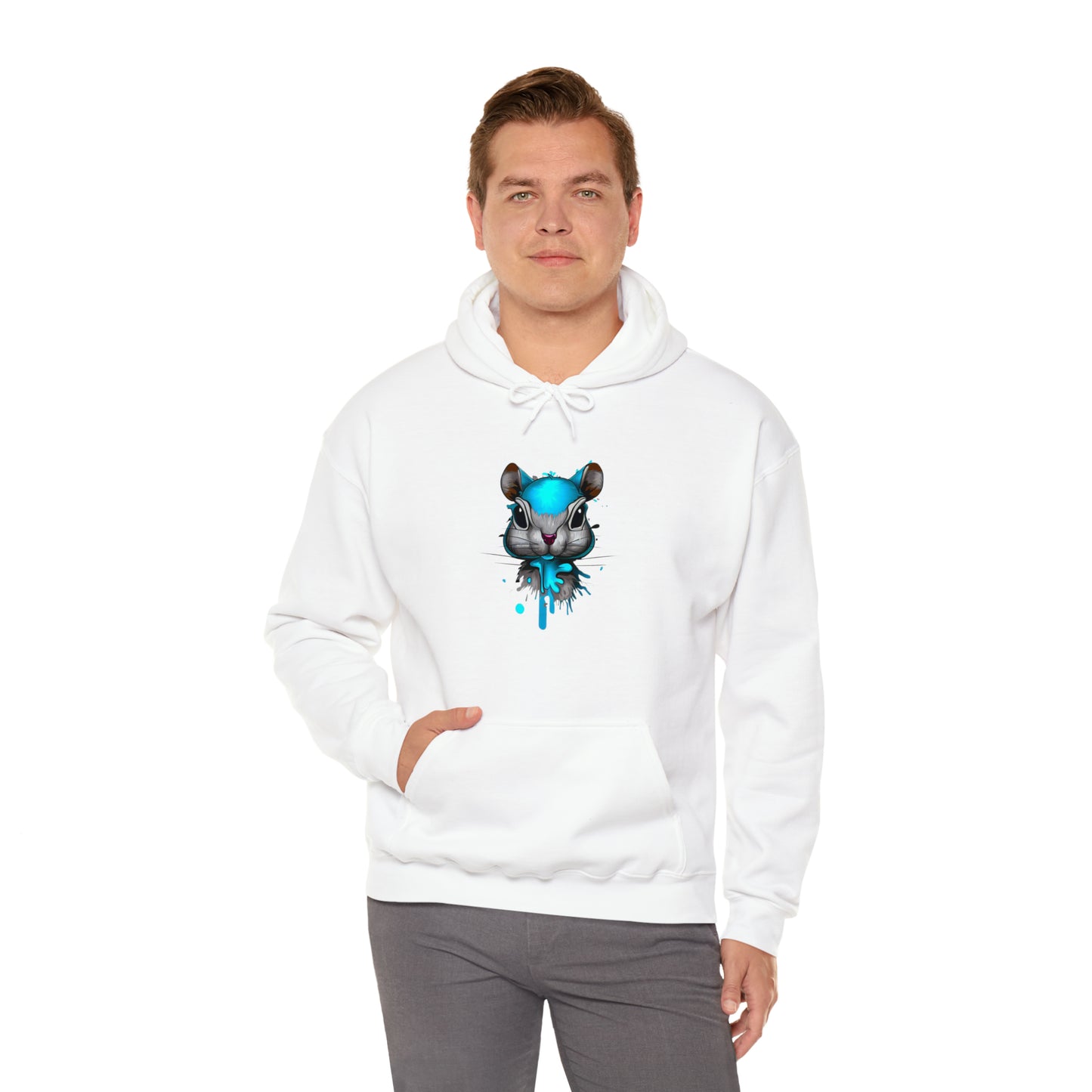 Graffiti Hoodie, Graffiti Sweatshirt,Squirrel hoodie, Urban Art Hooded Sweatshirt, Blue, - SaviTraviDesigns