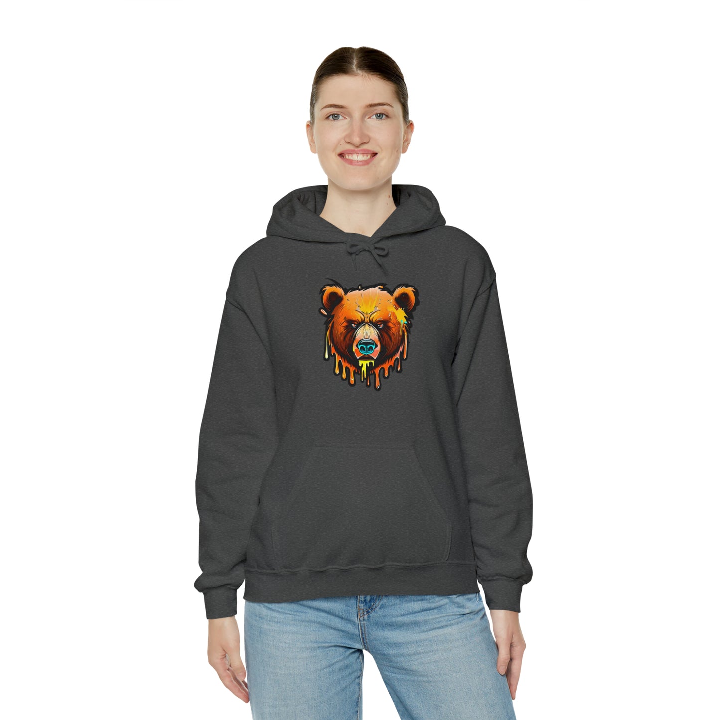 Bear Hoodie, Graffiti Graphic Shirt, Street Art, Urban Art, Unisex Hooded Sweatshirt, Bear Hoodie