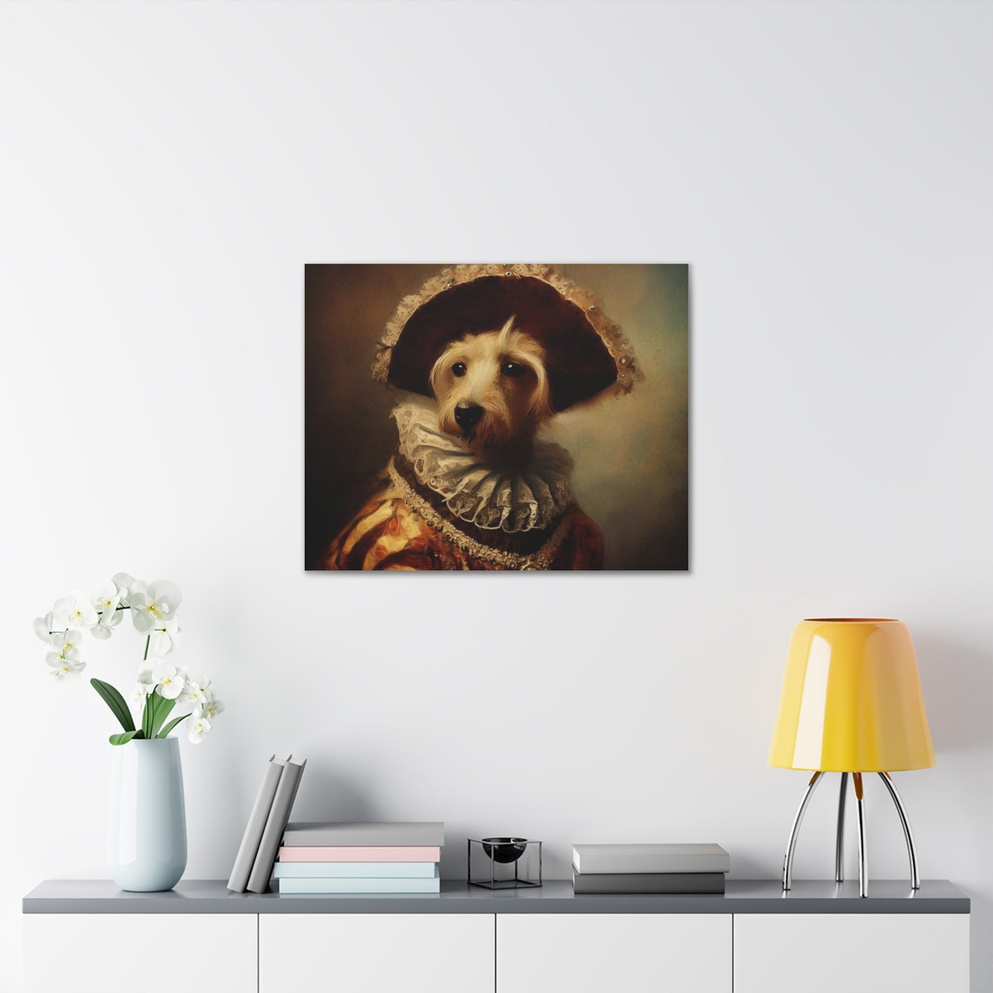 Fancy Dog, Canvas Dog Art, Dog Wall Art, Canine Canvas Art,Canvas Gallery Wraps, Pet Art, King Dog - SaviTraviDesigns