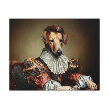 Fancy Dog, Canvas Dog Art, Dog Wall Art, Canine Canvas Art, Canvas Gallery Wraps 30″ x 24″ Premium Gallery Wraps (1.25″)