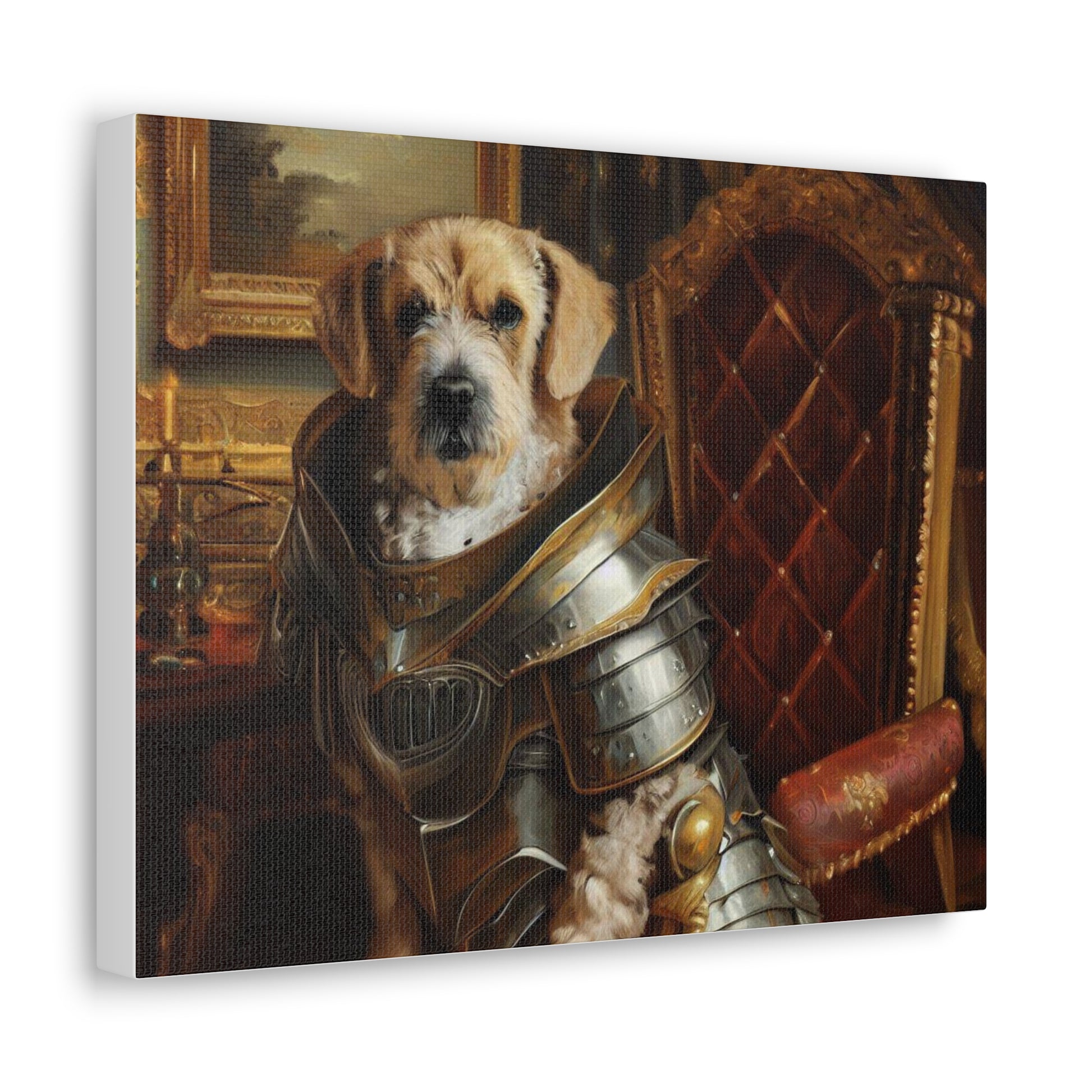 Fancy Dog, Canvas Dog Art, Dog Wall Art, Canine Canvas Art, Canvas Gallery Wraps