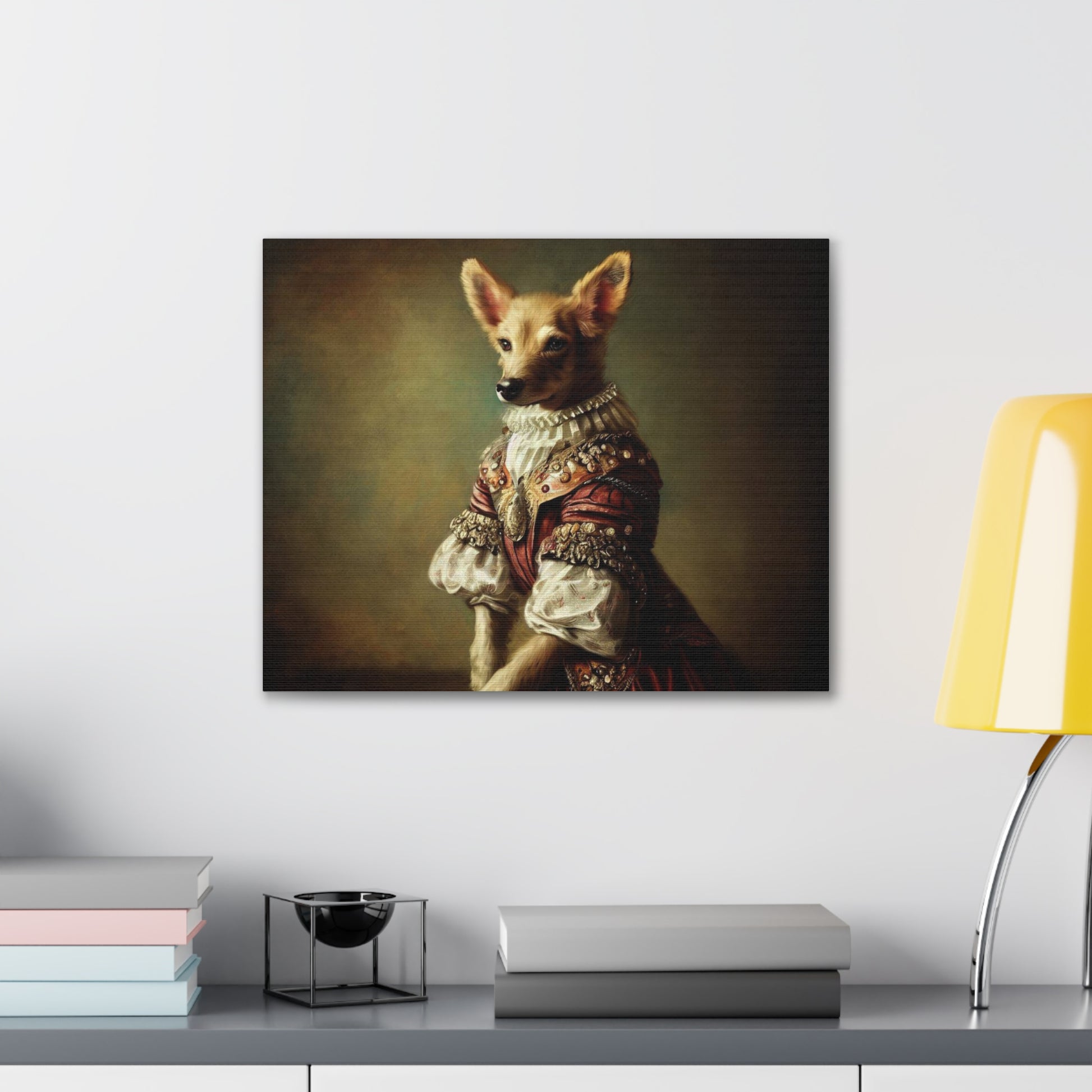 Fancy Dog, Canvas Dog Art, Dog Wall Art, Canine Canvas Art,Canvas Gallery Wraps, Pet Art - SaviTraviDesigns