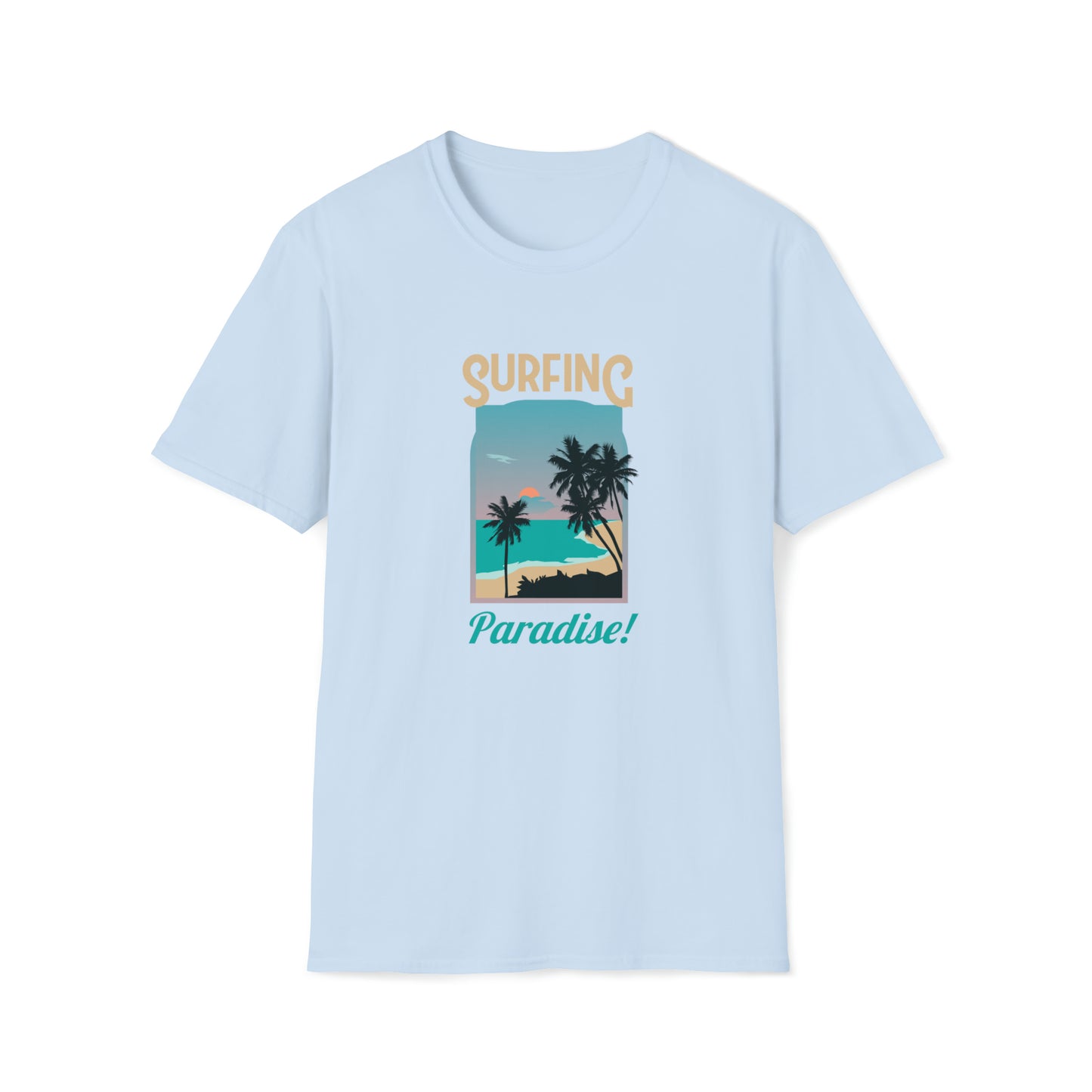 Surfing Paradise |Beach Lifestyle Shirts | Summer Vibe Apparel Light Blue