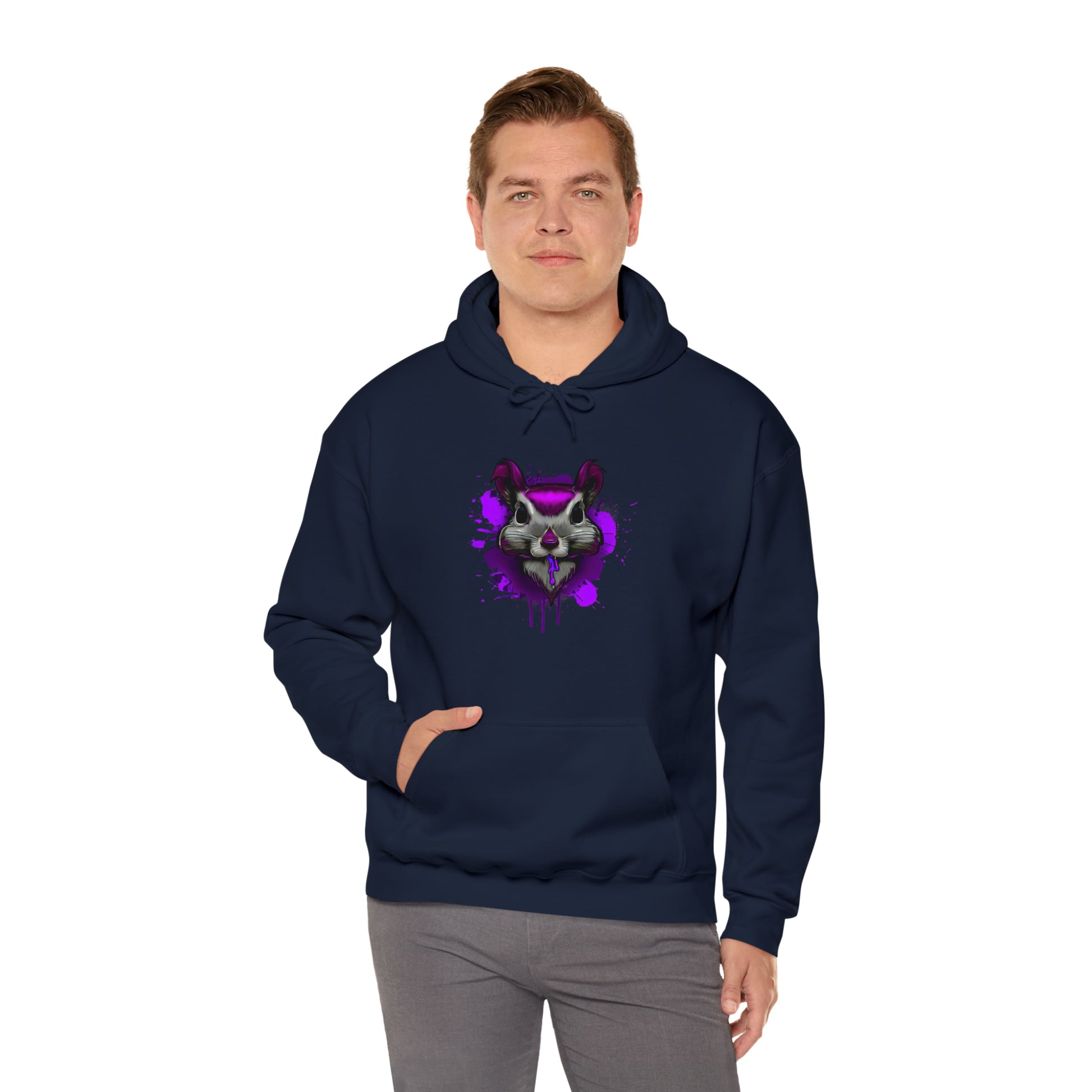 Graffiti hoodie, Graffiti Sweatshirt, Squirrel sweatshirt, Urban Art Hooded Sweatshirt, purple - SaviTraviDesigns