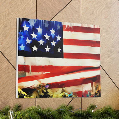 American Flag wall art, Flag wall art, Canvas Gallery Wraps - SaviTraviDesigns