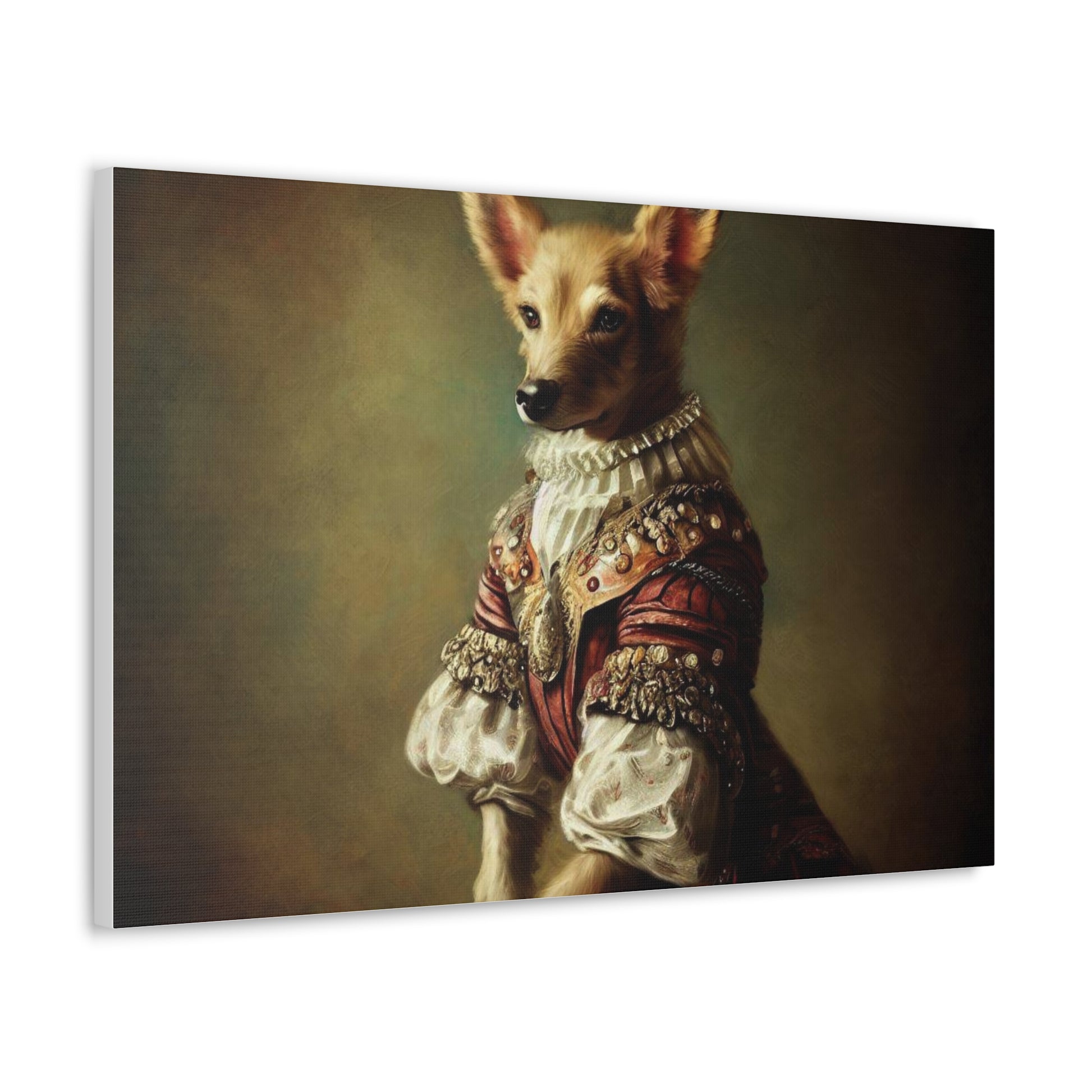 Fancy Dog, Canvas Dog Art, Dog Wall Art, Canine Canvas Art,Canvas Gallery Wraps, Pet Art - SaviTraviDesigns