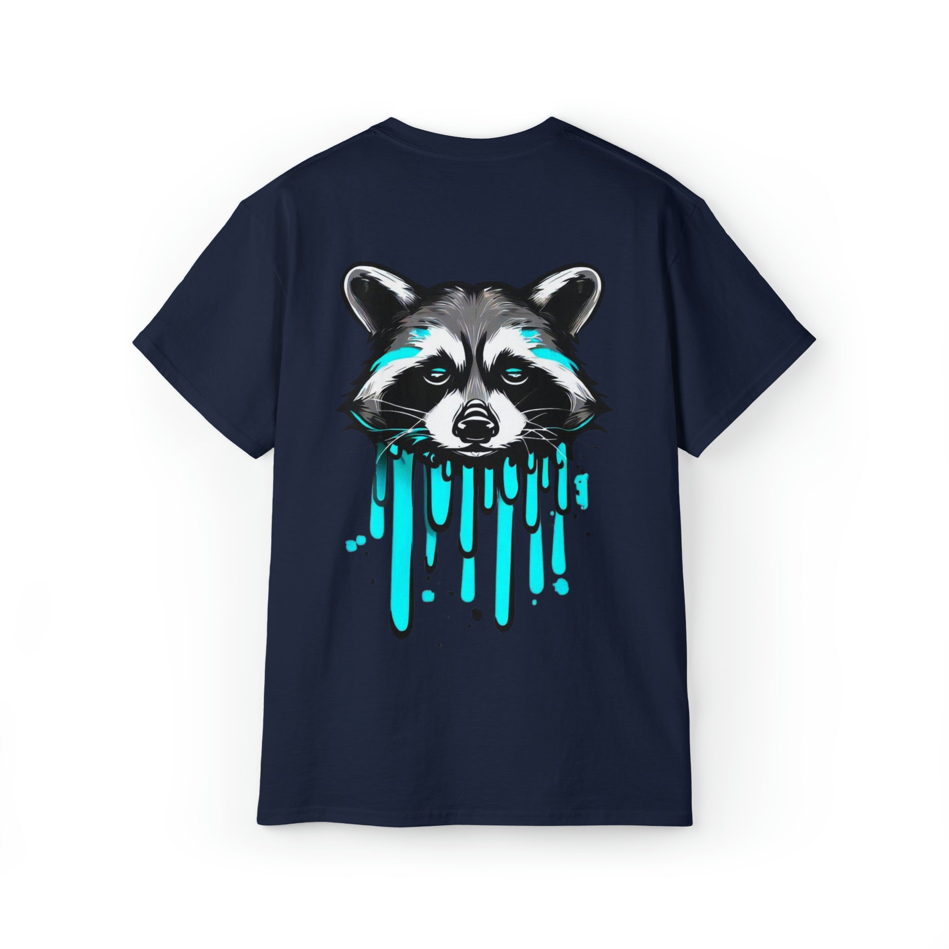 Raccoon Shirt, Graffiti Print Shirt, Unisex Ultra Cotton Tee, Blue Raccoon - SaviTraviDesigns